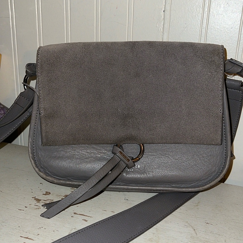 Ted Baker leather & suede crossbody purse
